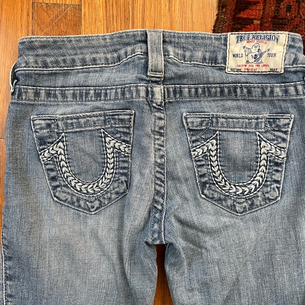 Vintage true religion low rise boot cut jeans